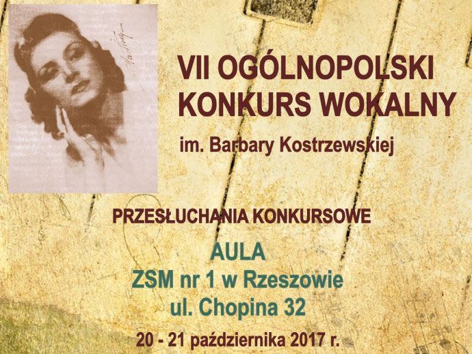 VII Ogólnopolski Konkurs Wokalny im. B. Kostrzewskiej - 2017