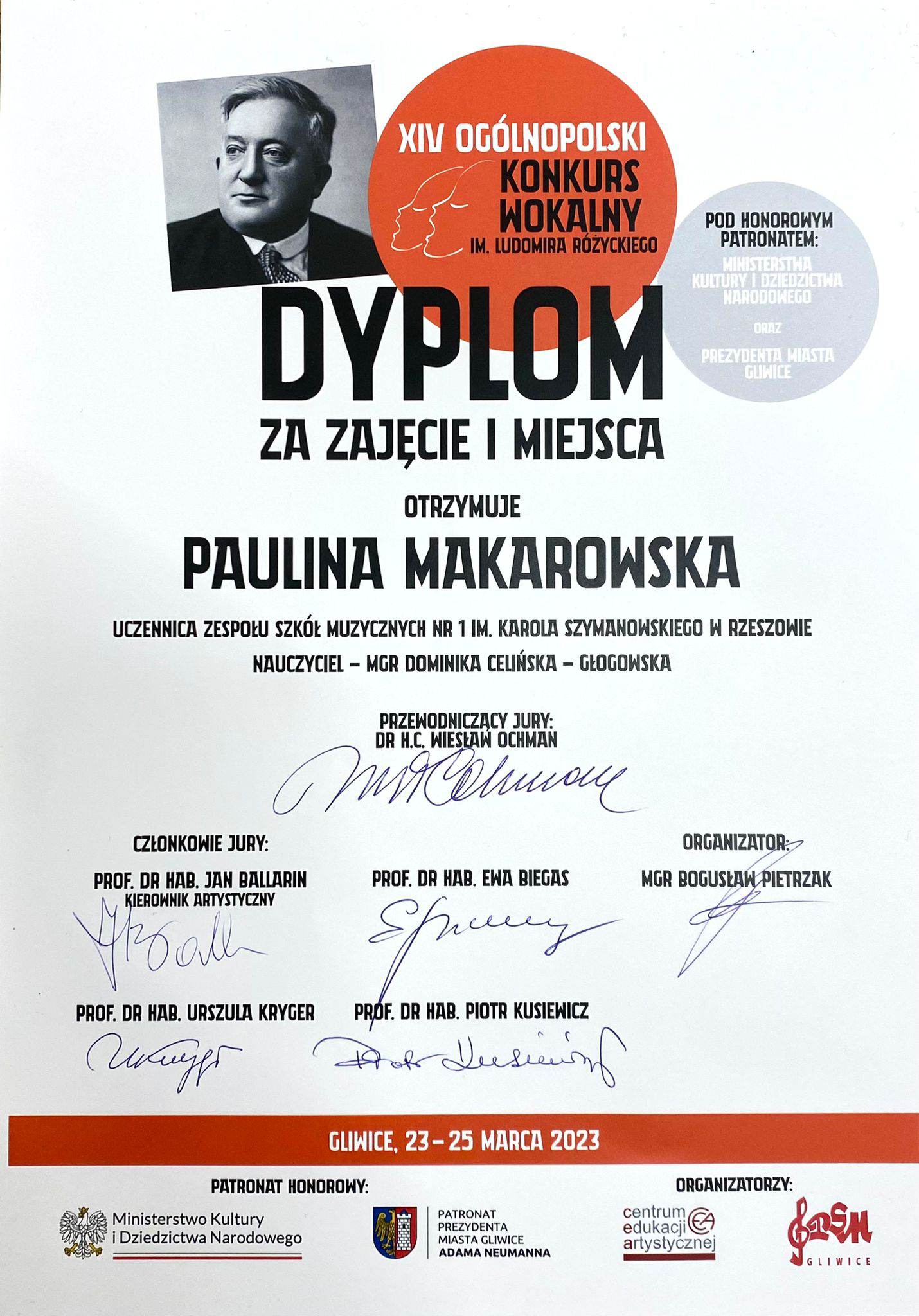 Paulina dyplom Gliwice