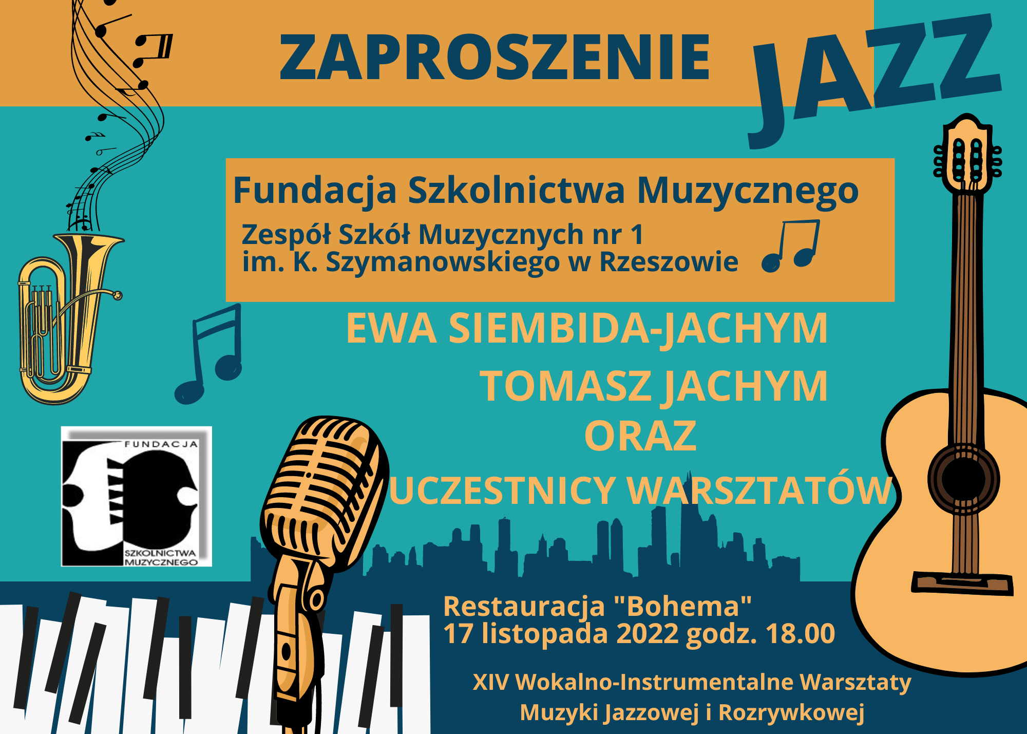 Warsztaty jazzowe 17 11 2022 zaproszenie